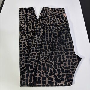 Love Her Shop Rainbow Leopard Leggings 7/8 Compression Size Medium